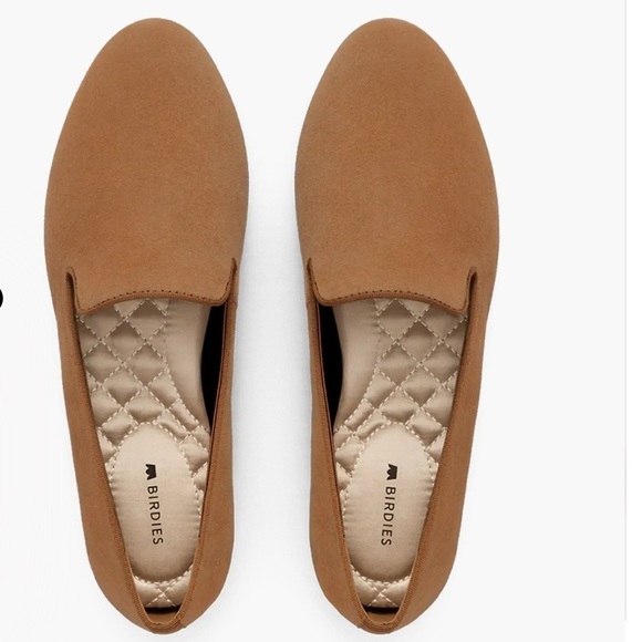 Birdies Shoes - Birdies The Starling Golden oak suede slipper flats comfort shoes Sz 8